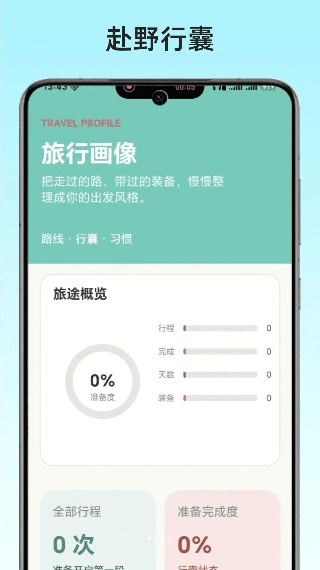赴野行囊(出行规划工具)v1.0 手机版截图1