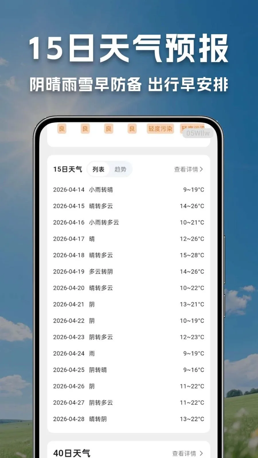 万年历天气预报本地(天气日历工具)v1.0.0.1 安卓版截图1